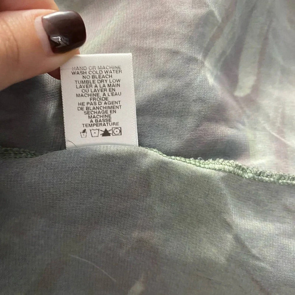 Wildfox Palm Jungle‎ Breezy Graphic Logo Tank Top Green Semi Sheer Size US Small - Picture 11 of 12